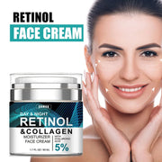 Crème Visage au Collagène avec Rétinol et Acide Hyaluronique – Hydratant Anti-Âge Jour & Nuit