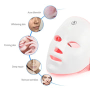 Masque LED Visage Rechargeable | Soin Professionnel Anti-Âge et Éclat
