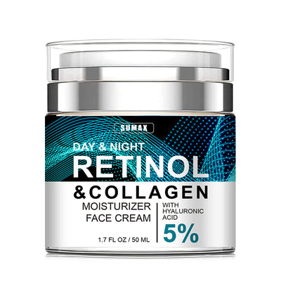 Crème Visage au Collagène avec Rétinol et Acide Hyaluronique – Hydratant Anti-Âge Jour & Nuit