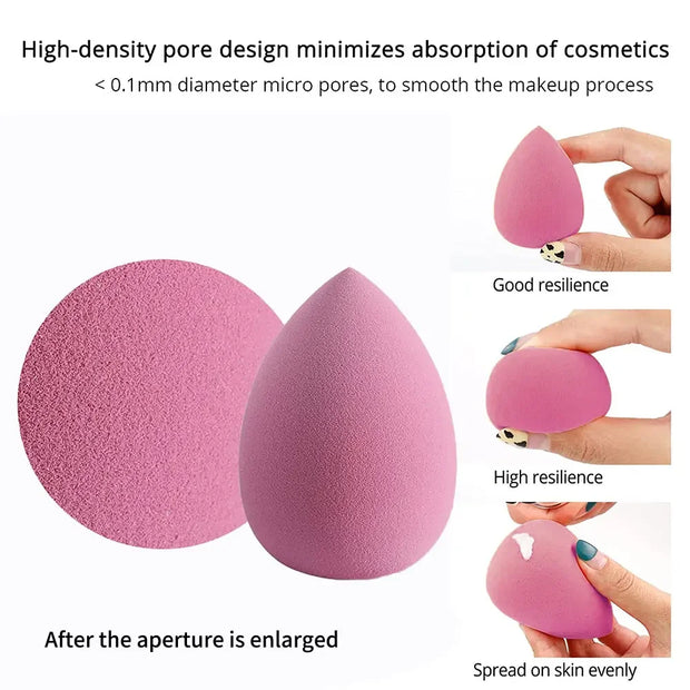 Éponges de Maquillage Douces – Lot de 4 avec Boîte de Rangement | Blender Beauty Egg