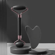 Set de Massage Visage 2 en 1 – Rouleau & Gua Sha Résine | Soin Anti-Âge, Raffermissant et Éclat de la Peau