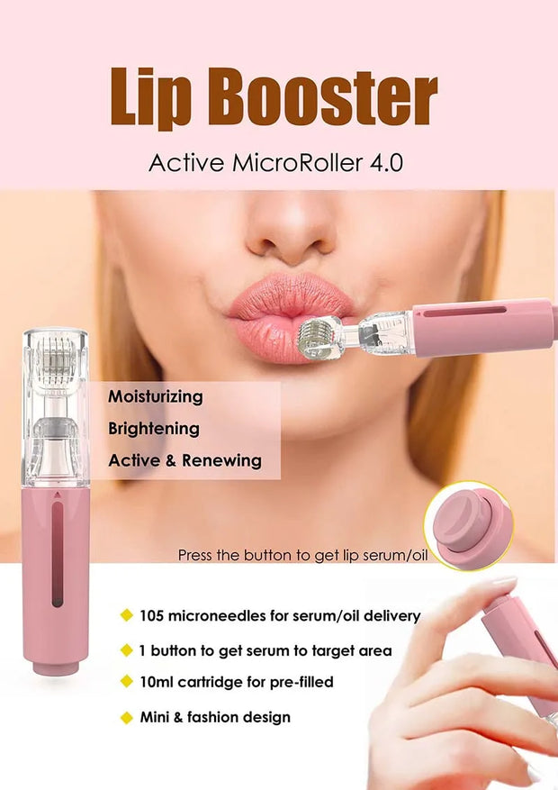 Derma Roller Titanium – Soin Spécifique pour les Lèvres, Stimulation et Applicateur de Sérum