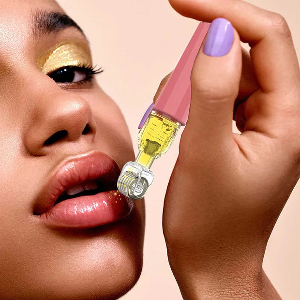 Derma Roller Titanium – Soin Spécifique pour les Lèvres, Stimulation et Applicateur de Sérum