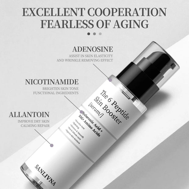 The 6 Peptide Skin Booster Sérum | Sérum Anti-Rides, Éclat et Hydratation